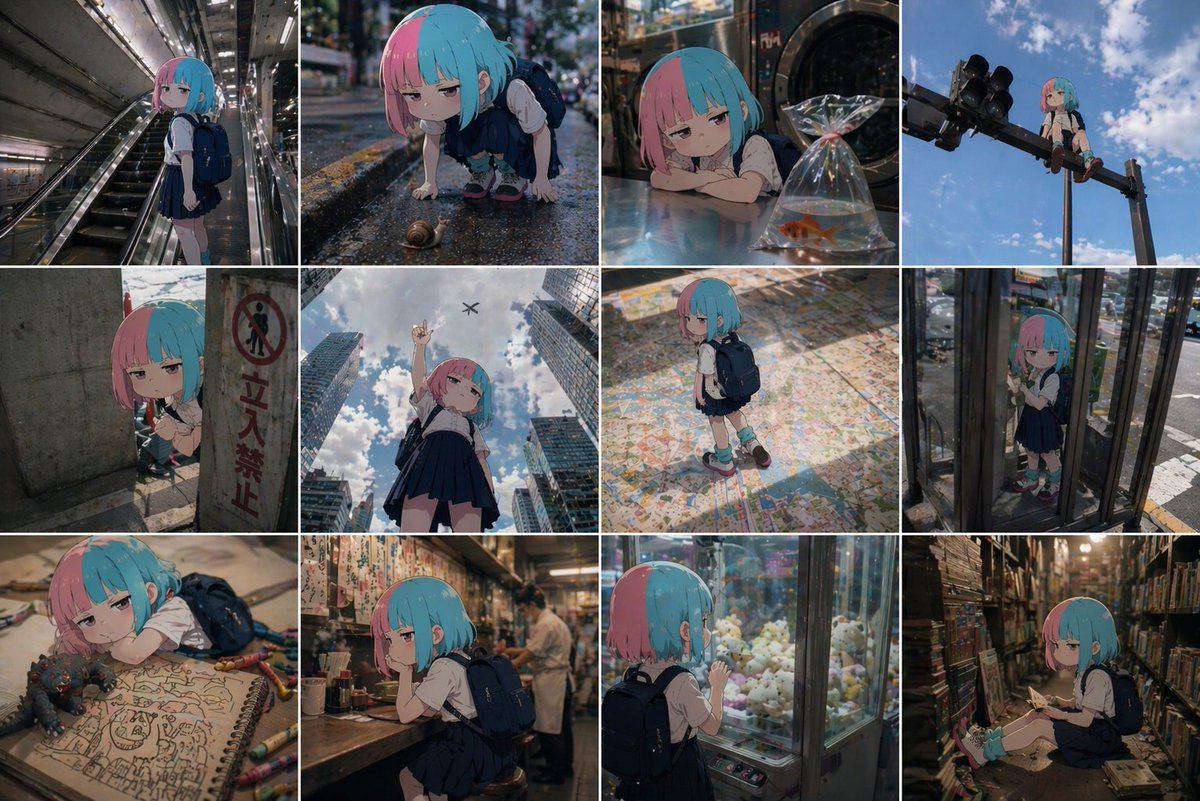 2D Anime Character Grid output image 2