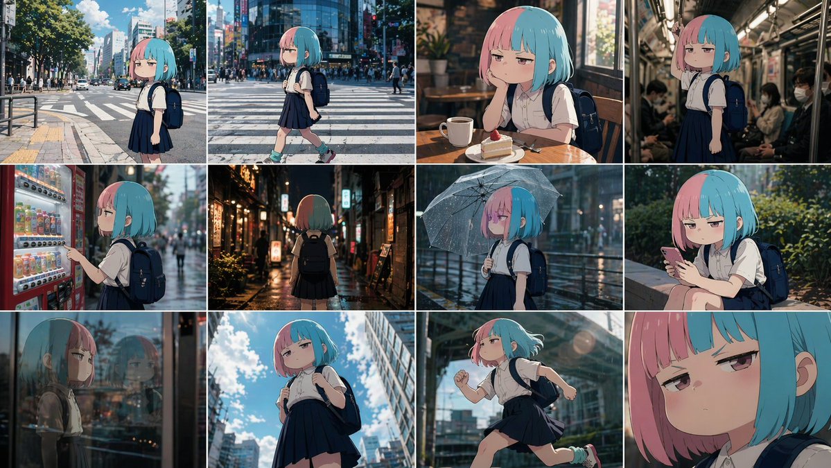 2D Anime Character Grid output image 3