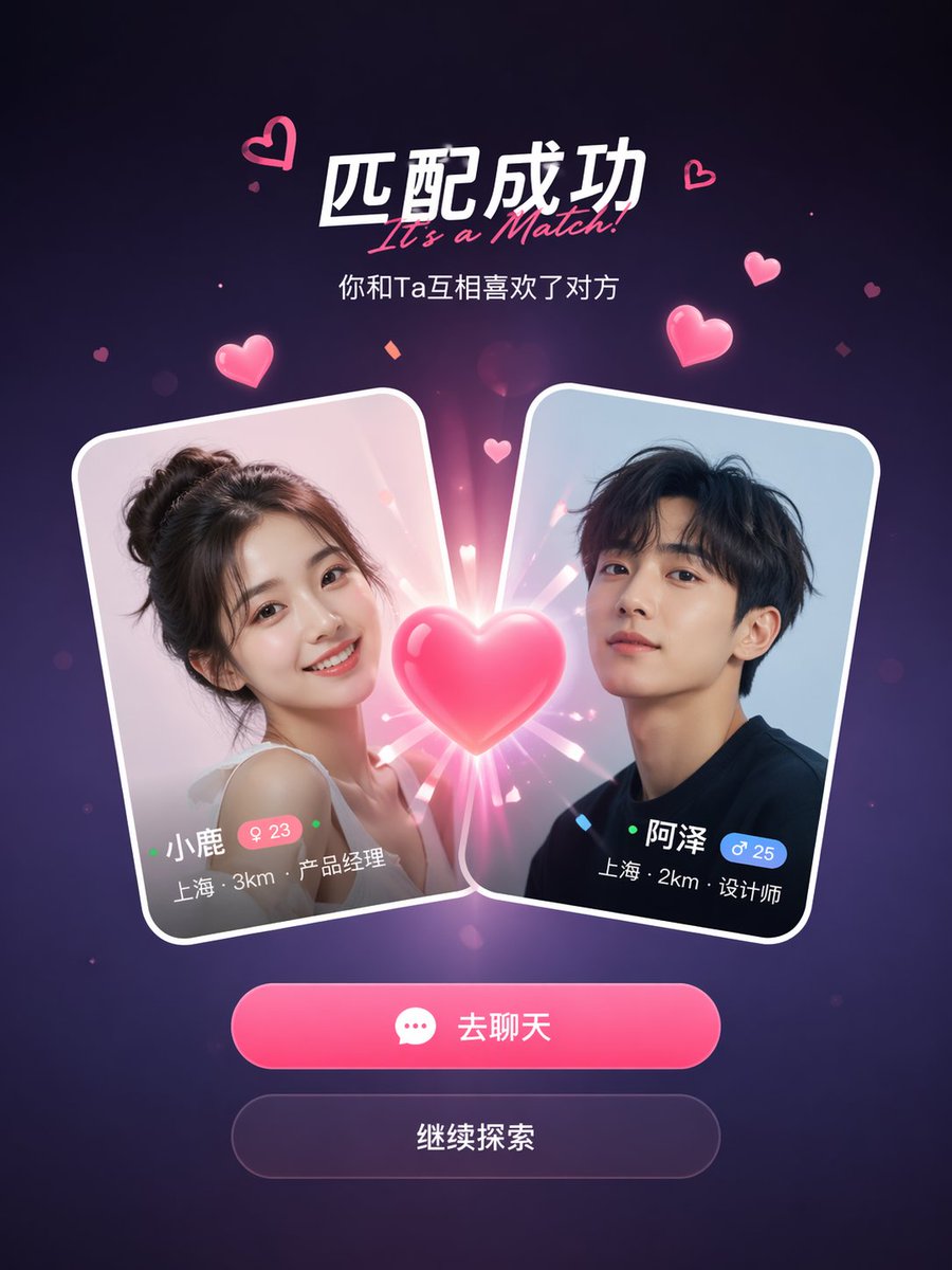 Social App Match Screen