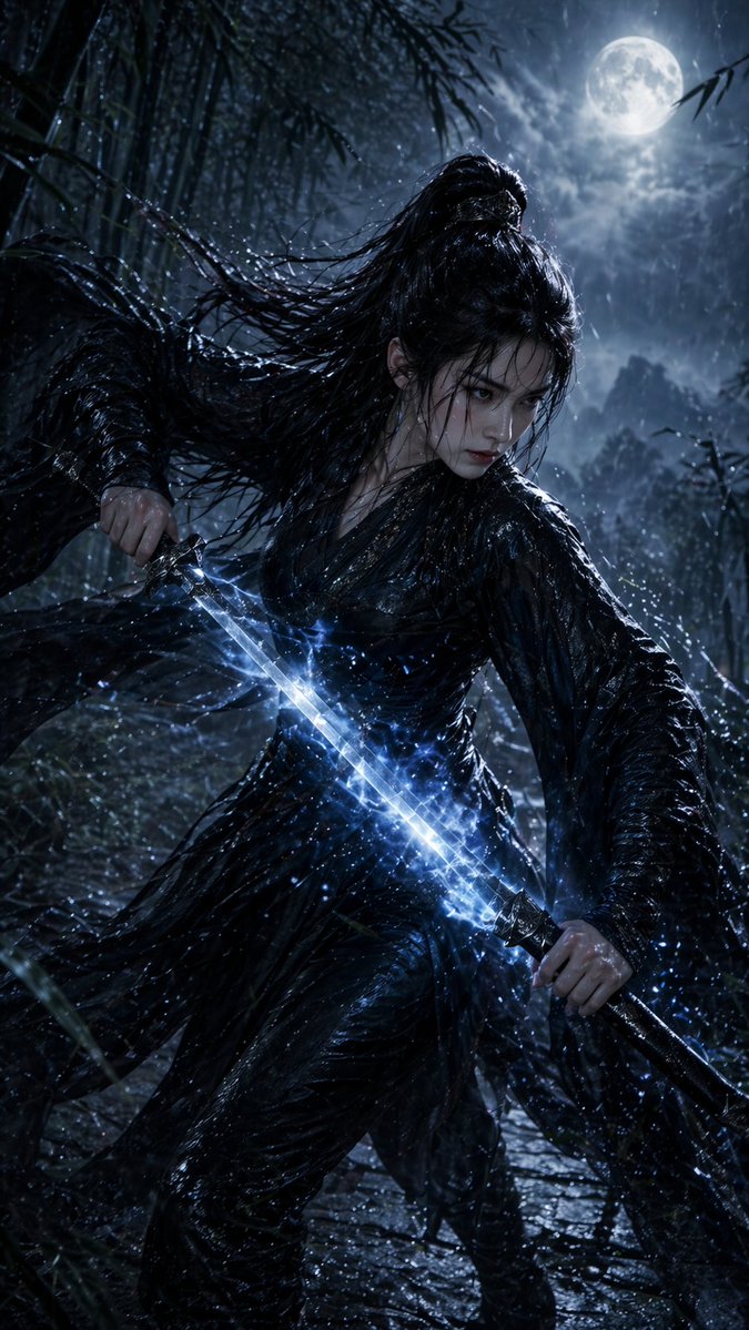 Wuxia Heroine Vertical Portrait output image 2