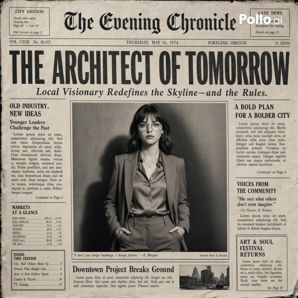 Vintage Newspaper Front Page