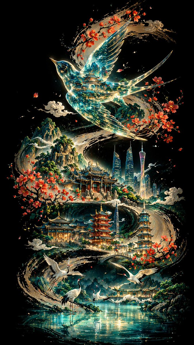 Guangzhou Ink-Curve Poster