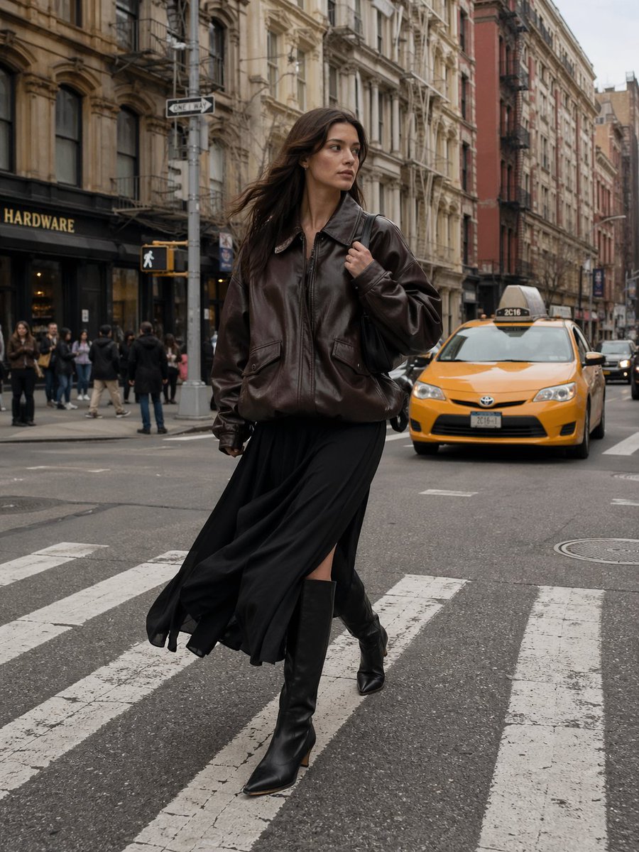 Full-Body Street Fashion Portrait