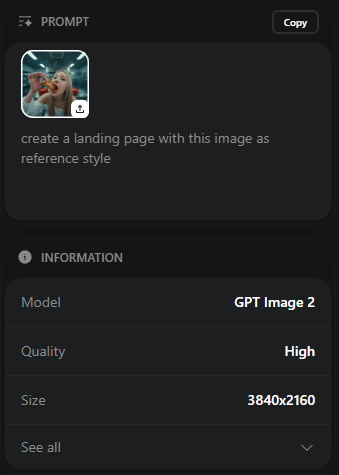 Style Reference Landing Page